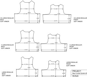 Beez Combat Systems BALCS dimensionsXXL -L