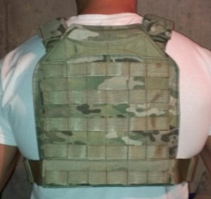 Plate Carrier Molle back AR500 Omega Armor Trauma Plates