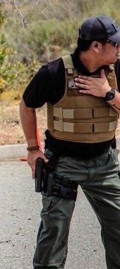 Coyote low profile custom body armor carrier