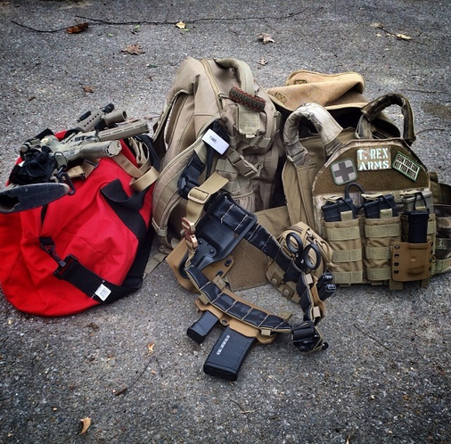 AR500 Plate Carrier and T.Rex Arms gear