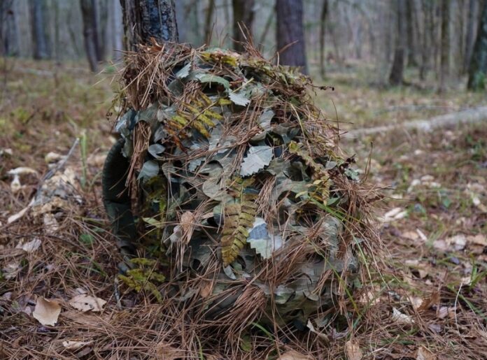 Predator Ghillie™ BackPack Cover + Foliage - Photo Credit: CrossFire Packs