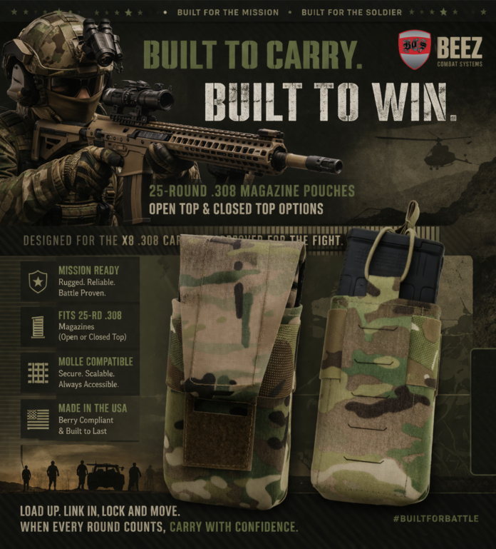 Beez Combat Systems .308 25-Round Open Top Closed Top Magazine Pouches